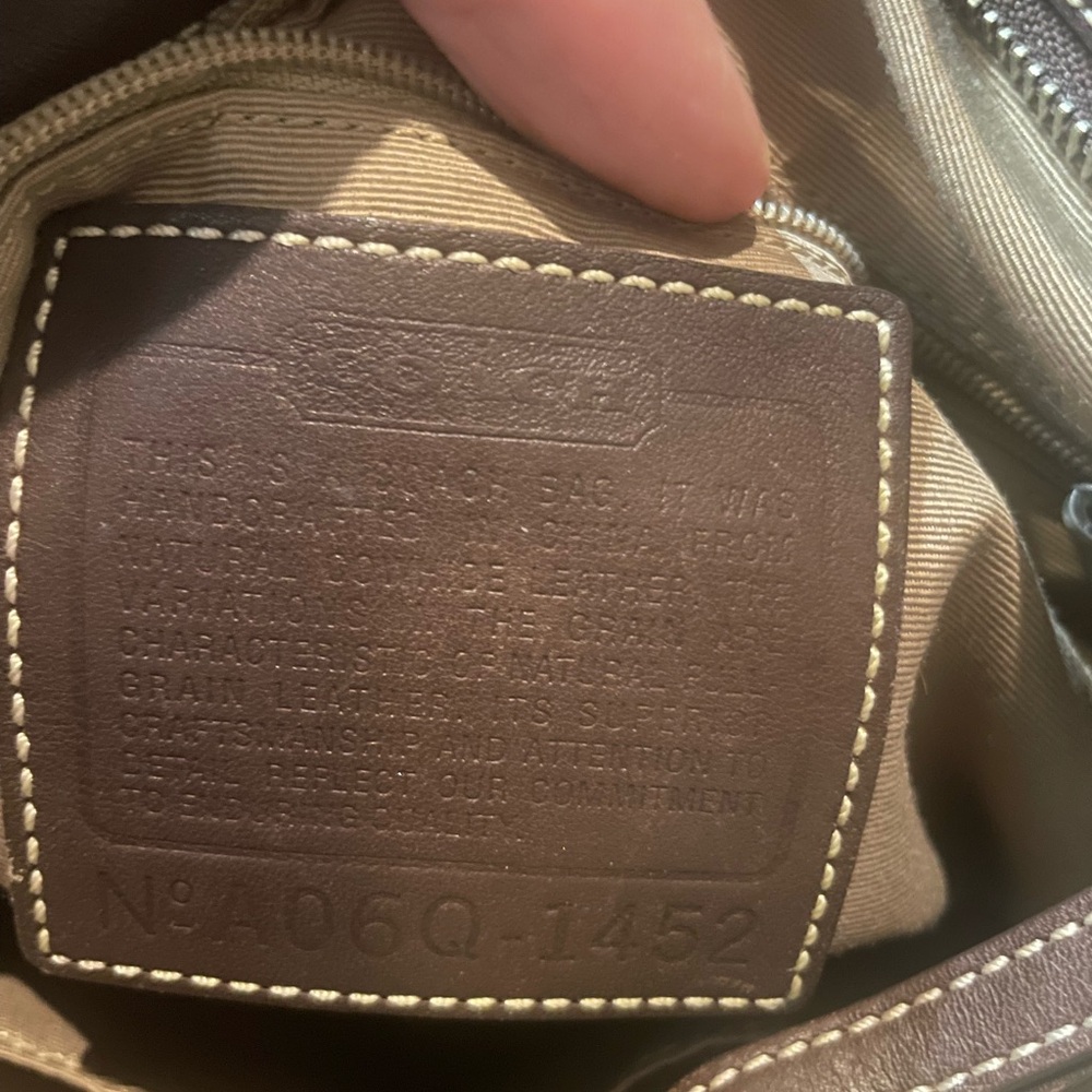 Coach Dark Brown Leather Shoulder Bag - Picture 2 of 9